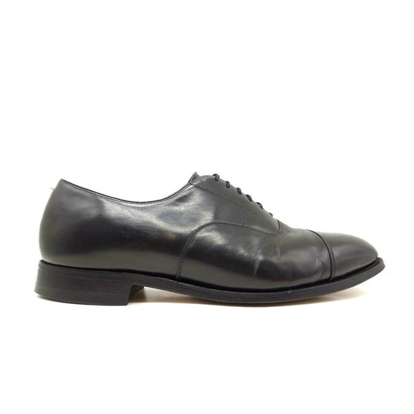 Johnston Murphy Optima USA Black Leather Cap Toe Lace Up Oxfords Shoes Mens 13 D main image 8